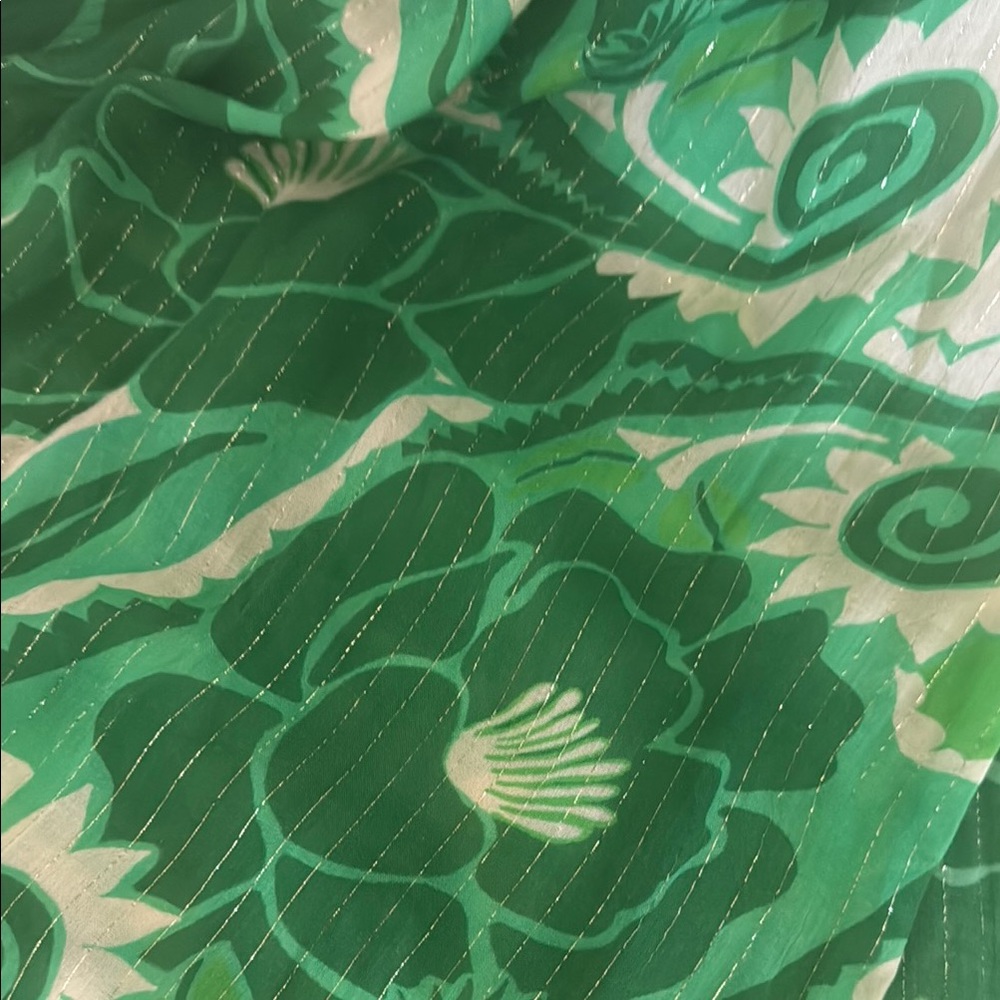 FARM Rio Green Ruffled Wrap Maxi oversized - Picture 11 of 12